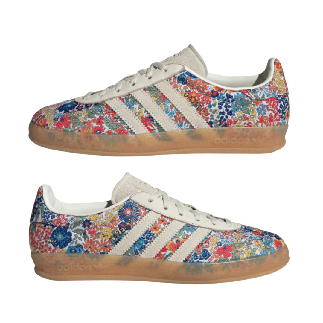 adidas gazelle silver green womens Whimsy Floral Sneakers