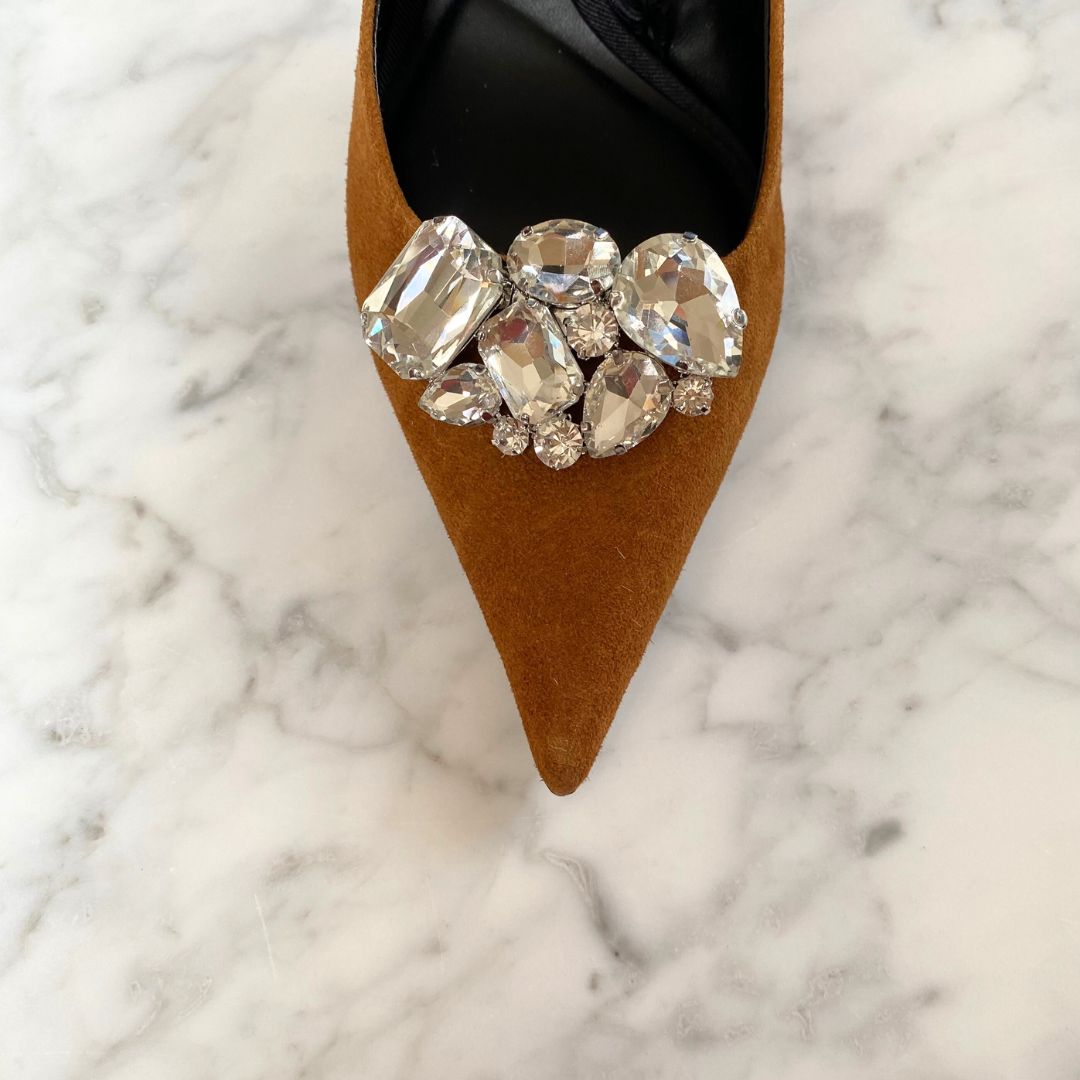Diamante Cluster Shoe Clips - Alice Bow