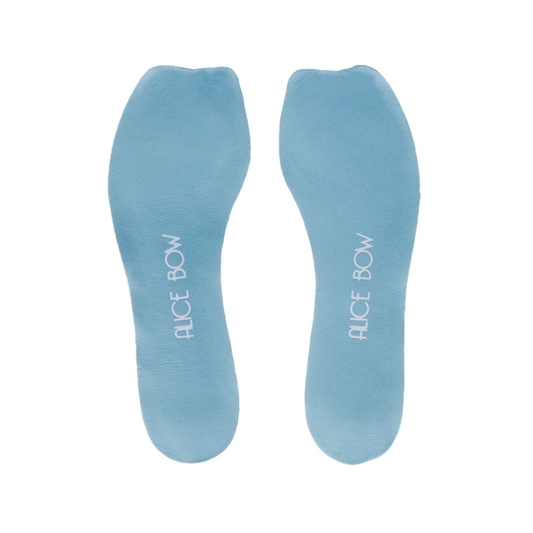 Alice Bow luxury leather insoles perfect for summer sandals in Grecian Blue