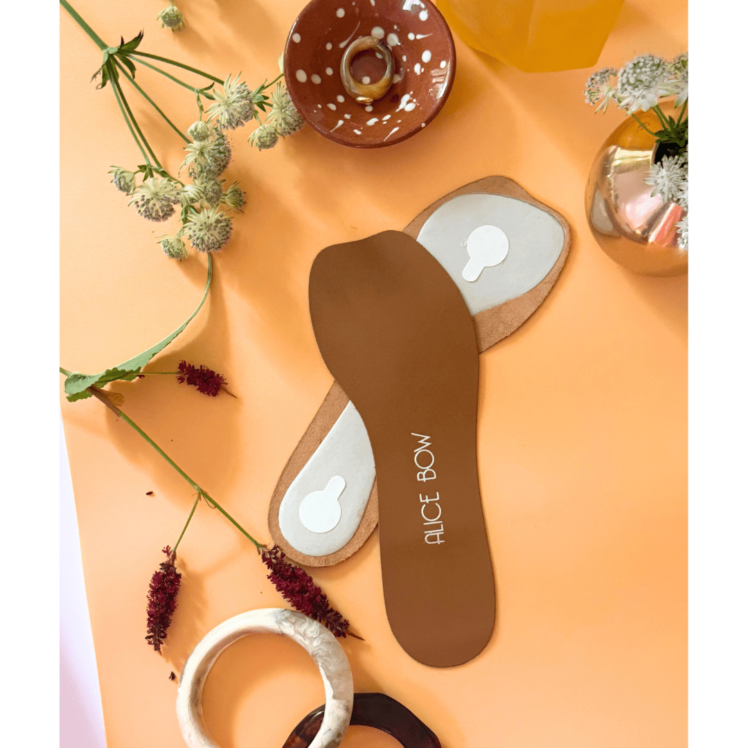 Limited Edition Insoles - Rich Tan & Soft Gold - Alice Bow