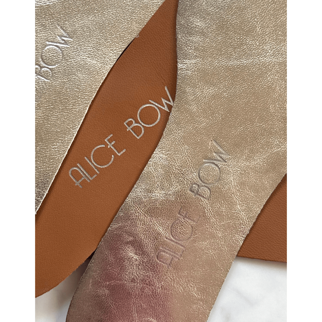 Limited Edition Insoles - Rich Tan & Soft Gold - Alice Bow