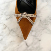 Diamante Bow Shoe Clips - Alice Bow