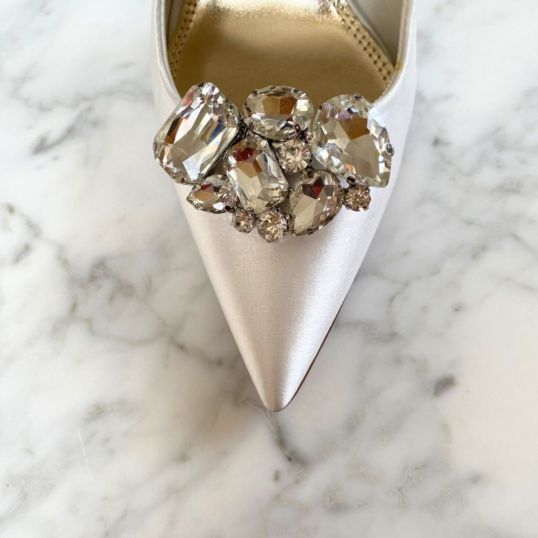 Diamante Cluster Shoe Clips - Alice Bow