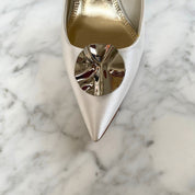 Metal Disc Shoe Clips - Silver - Alice Bow