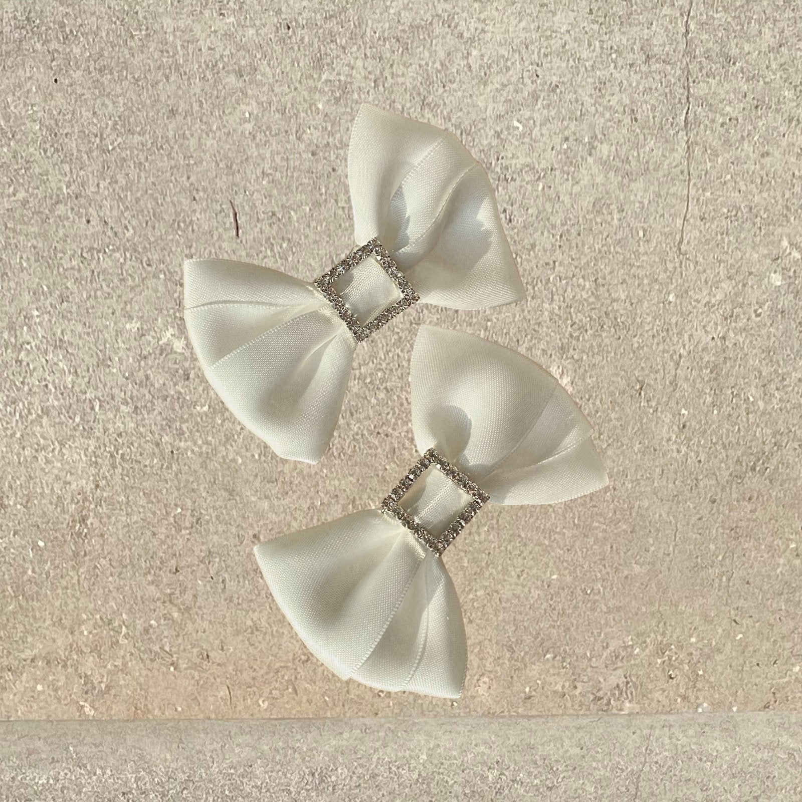 Satin Diamante Shoe Clips